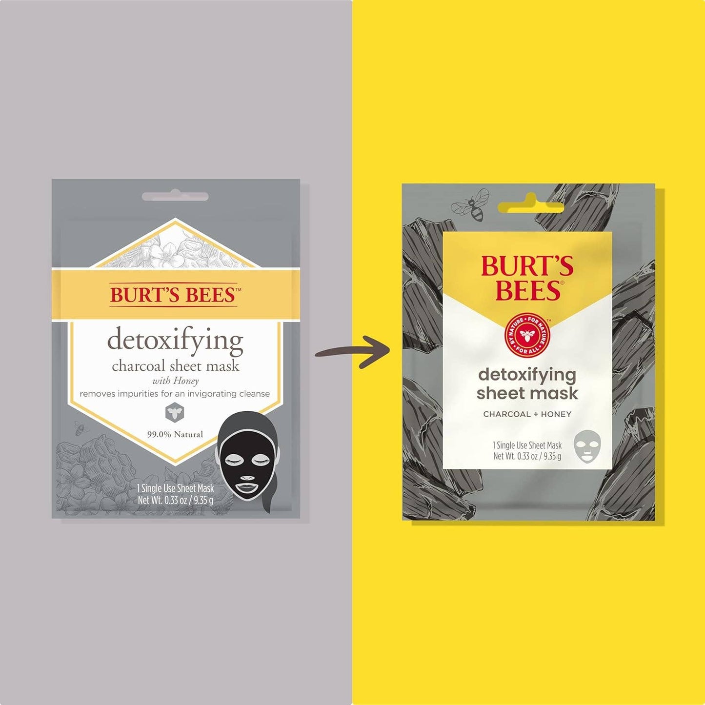 Detoxifying Charcoal Sheet Mask With Honey 0.33 oz.