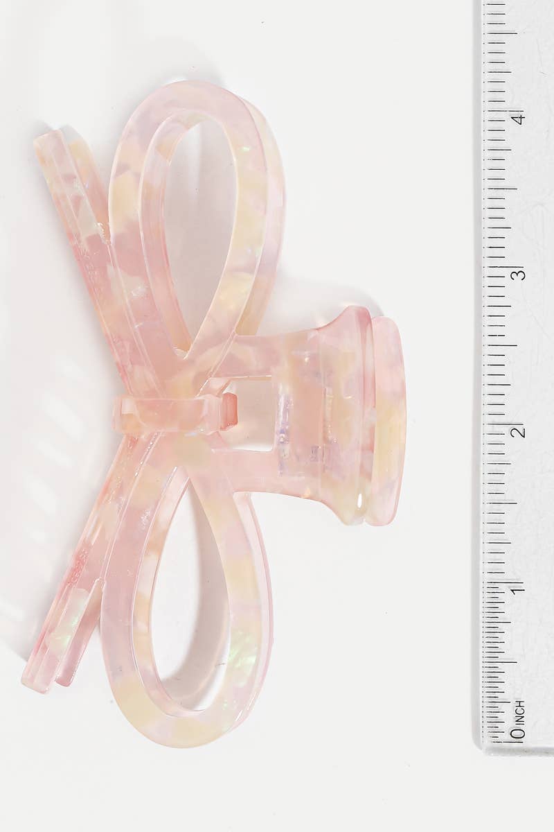 Three Piece Acetate Bow Tie Hair Claw