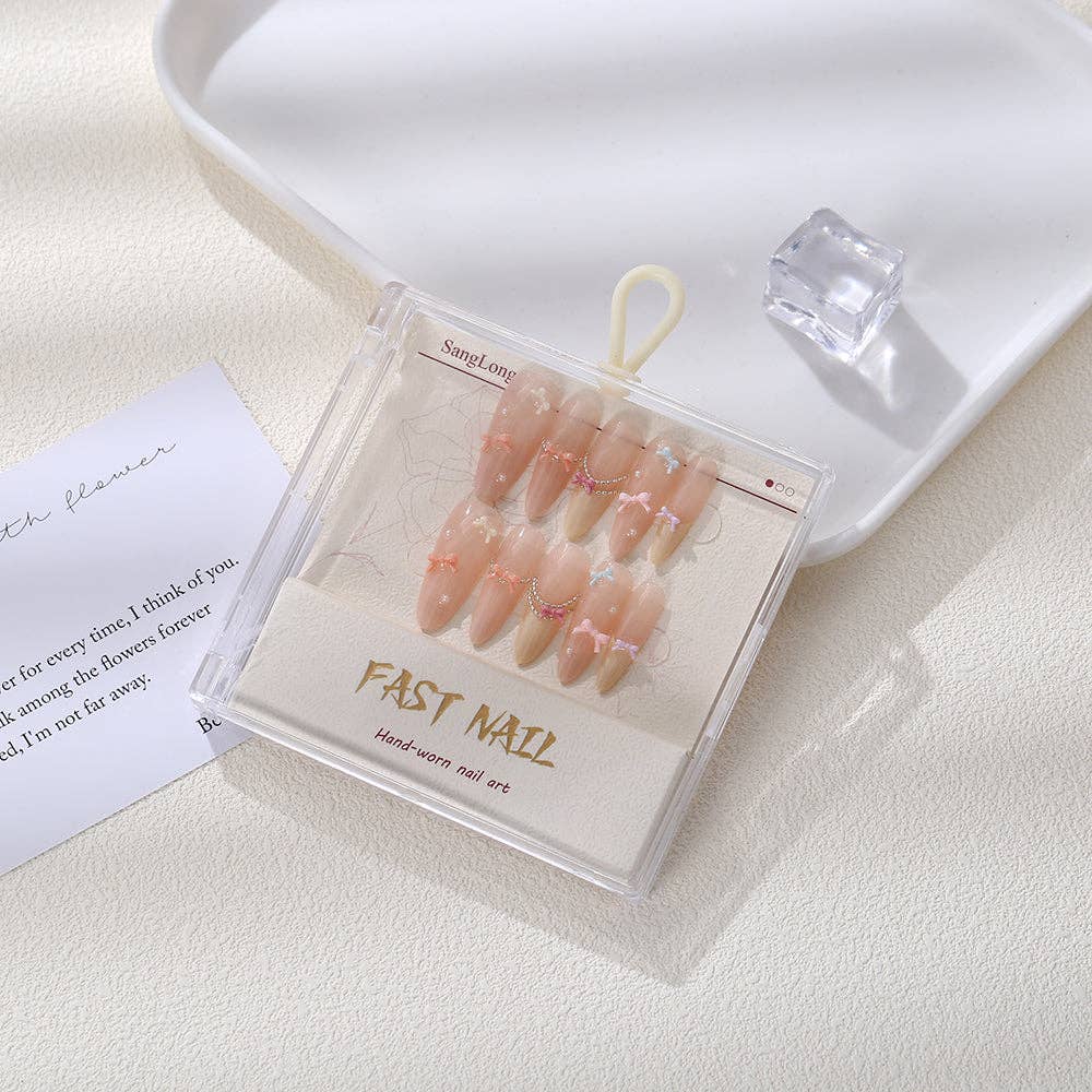 Dainty Coquette Pastel Bow Nail Set