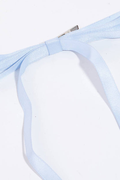 4Pc Long Thin Satin Ribbon Bow Hair Clips