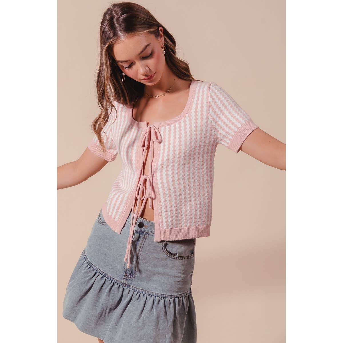 Grace Upon Grace Tie Front Cardigan