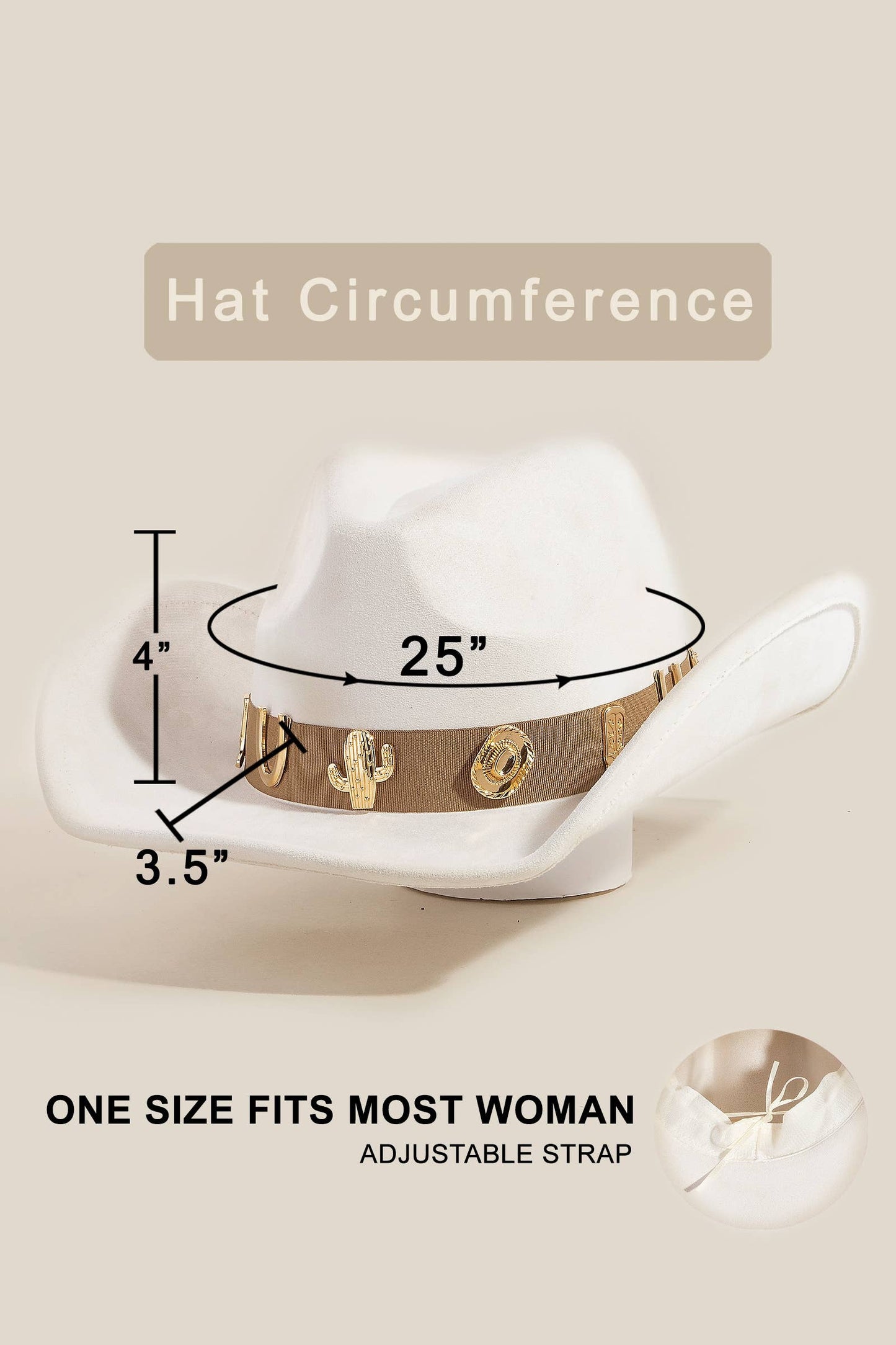 Western Cactus Horseshoe Boots Decor Cowboy Hat