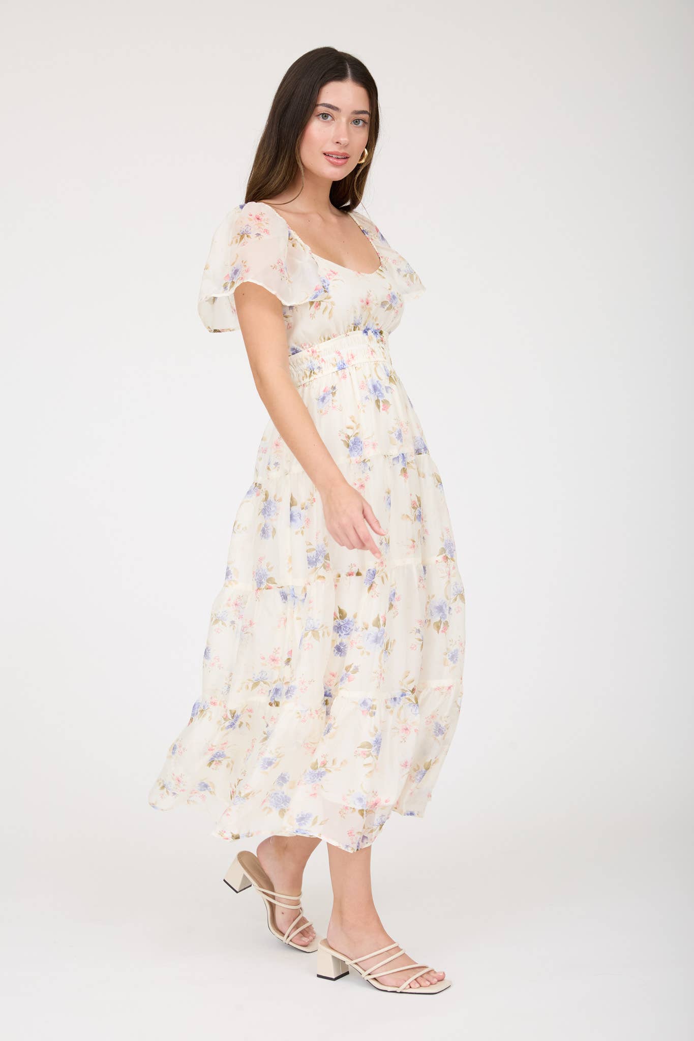 Clothed in Grace Floral Midi Dress