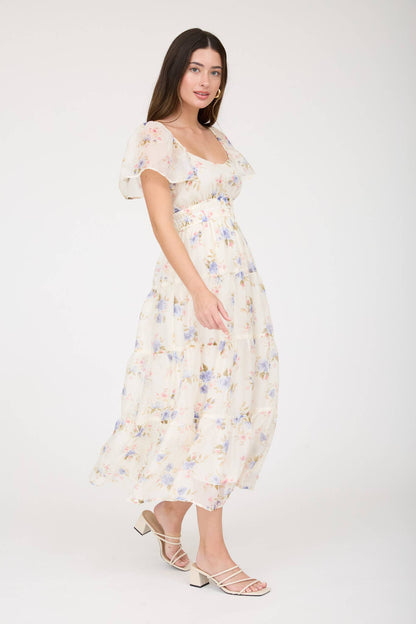 Clothed in Grace Floral Midi Dress