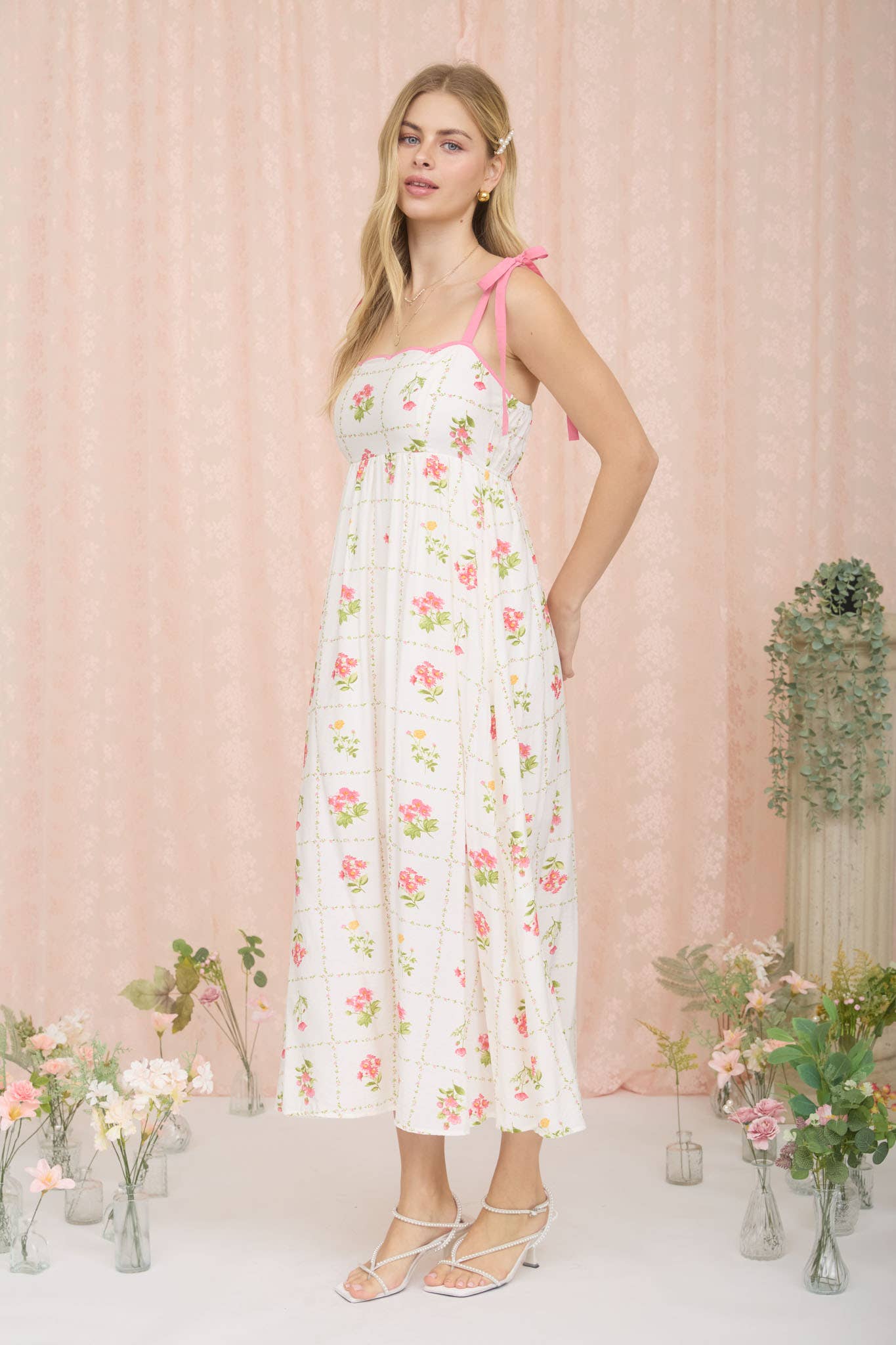 Grace in the Garden Floral Midi Dress