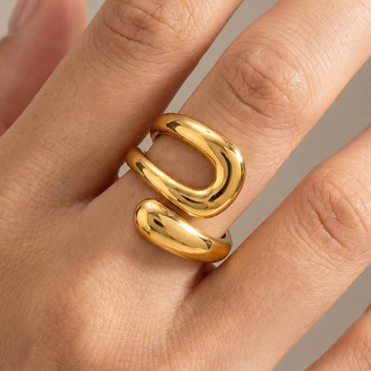 Sculptural Open Bypass Ring