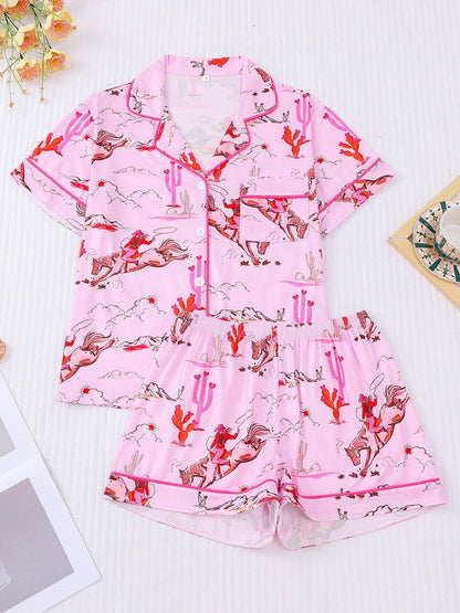 Valentine Inspired Cowgirl Print Pajama Set