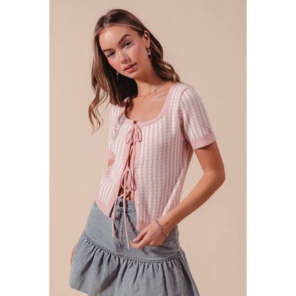 Grace Upon Grace Tie Front Cardigan