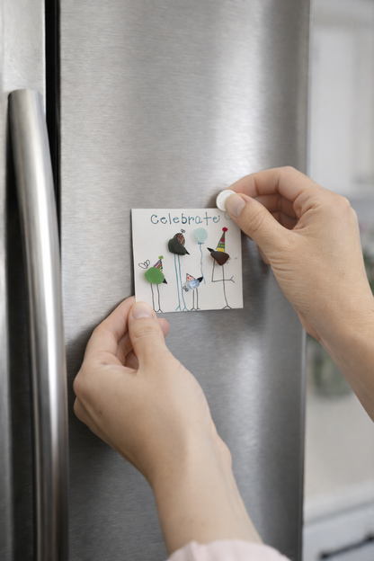 Celebrate Sea Glass Hand Made Inspirational Magnet