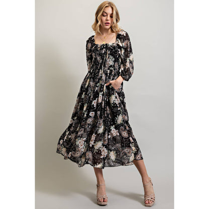 A Time to Blossom Midi Dress