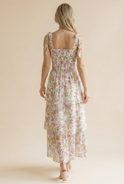 Lilies of the Field Floral Maxi Dress