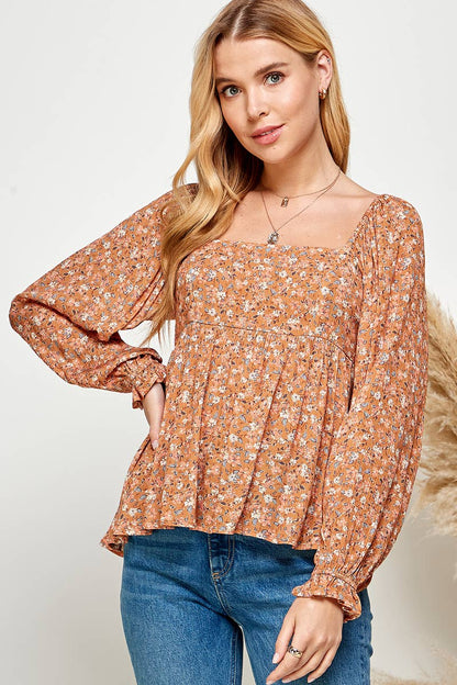 Seraphina Smocked Babydoll Top