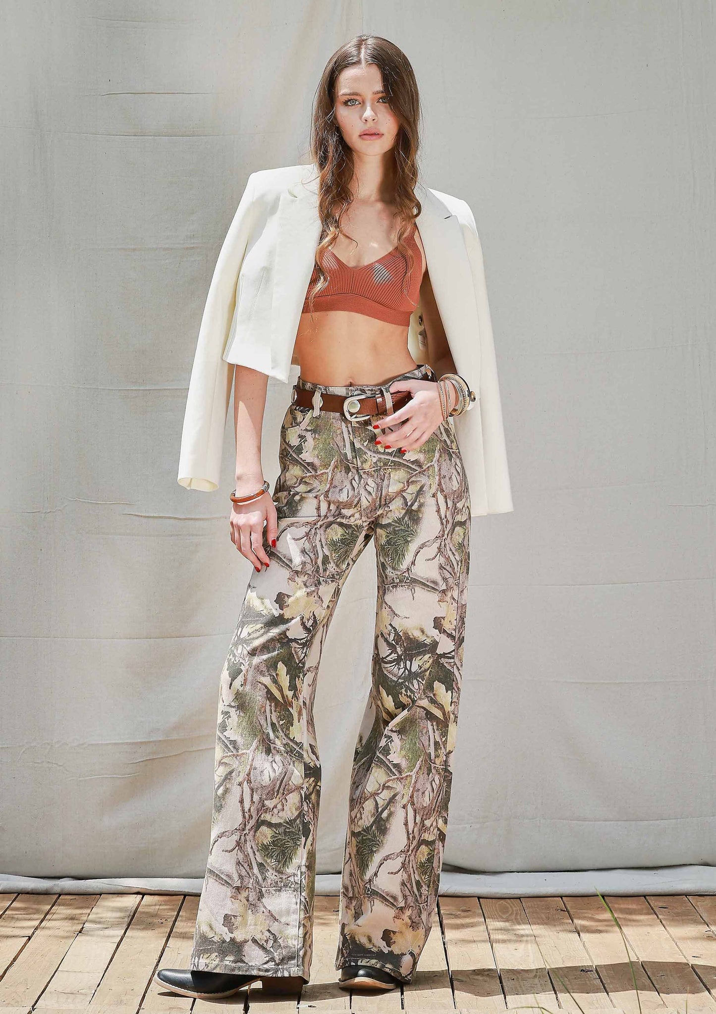 Fearless Faith High-Rise Camo Wide-Leg Jeans