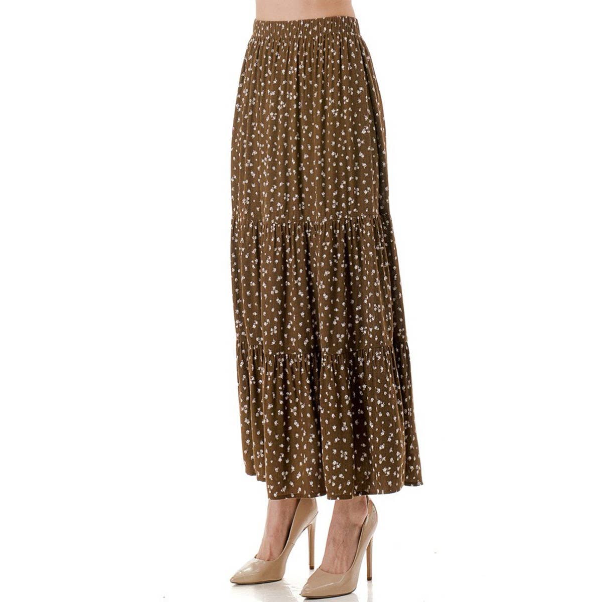 Beauty in His Time Tiered Maxi Skirt