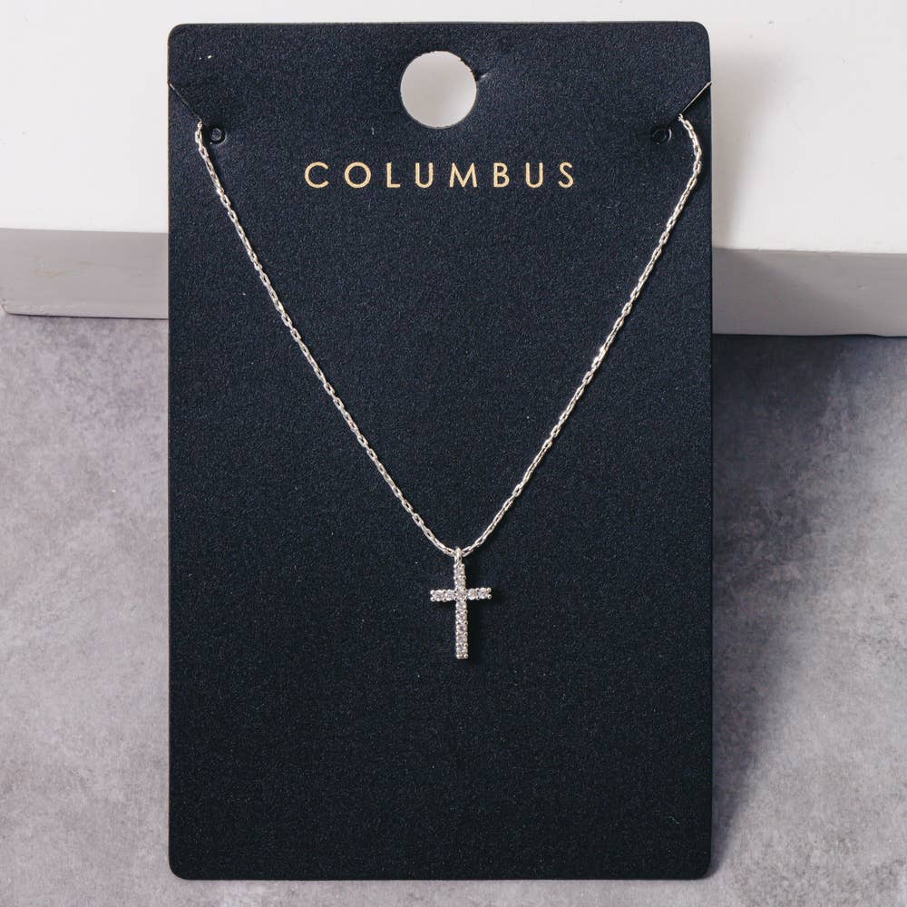 14K Gold Dipped Cross Pendant Rope Chain Necklace