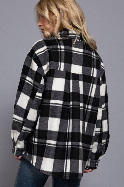 Rooted in Grace Check Fleece Shacket