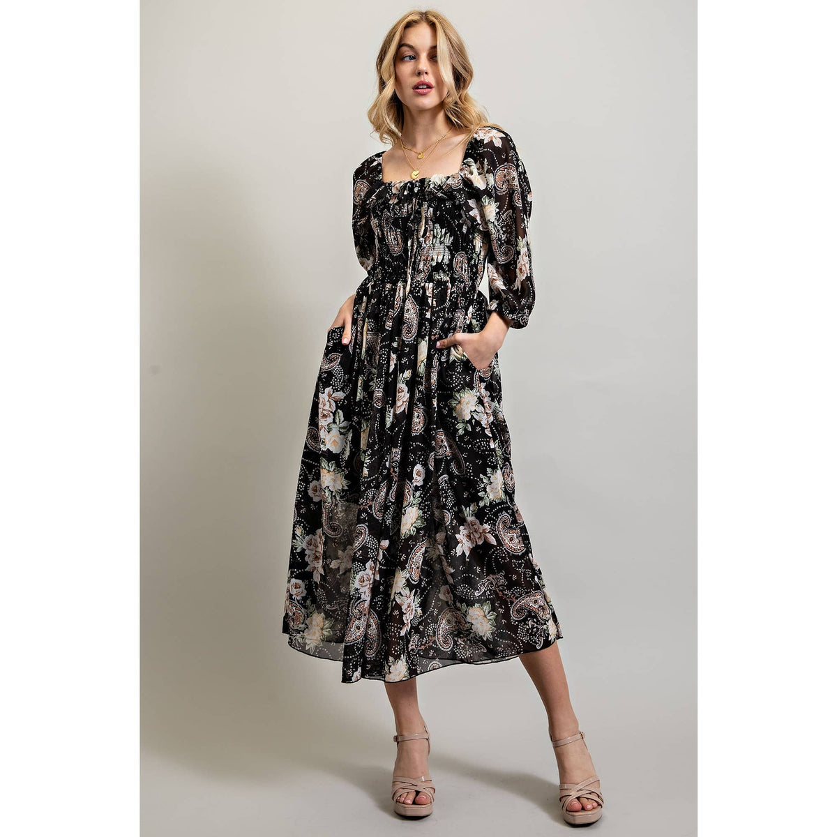 A Time to Blossom Midi Dress