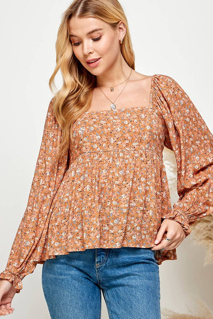 Seraphina Smocked Babydoll Top