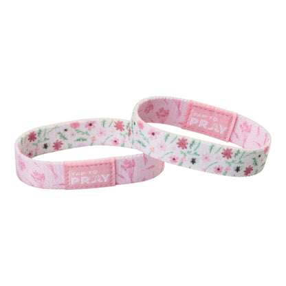 Tap To Pray® Wristband – Meadows - White