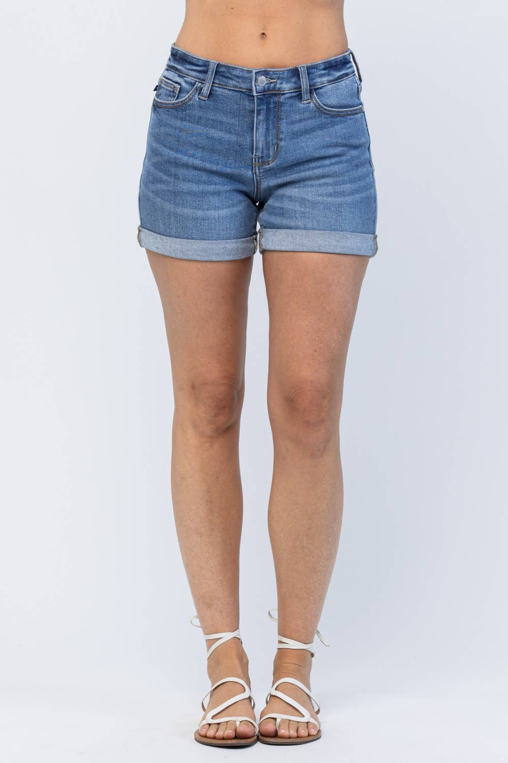 Midrise Cuffed Shorts  Judy Blue(XL Only)