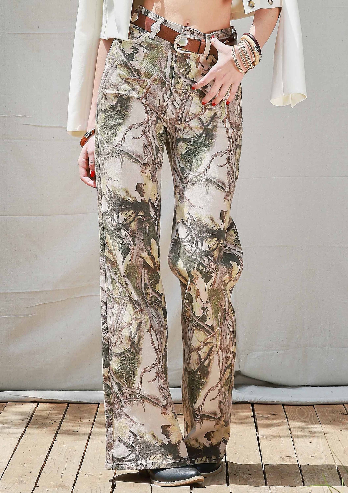 Fearless Faith High-Rise Camo Wide-Leg Jeans