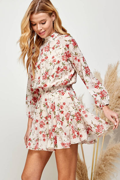 Radiant Grace Floral /blouse / cropped