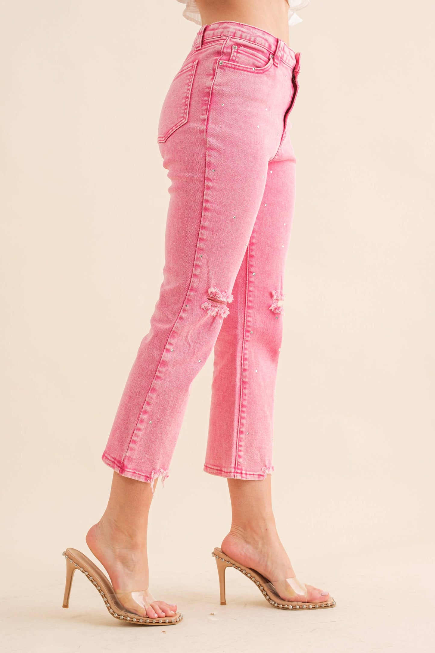 Crowned in Splendor Rhinestone Jeans