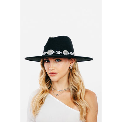 Oval Coin Chain Fedora Hat