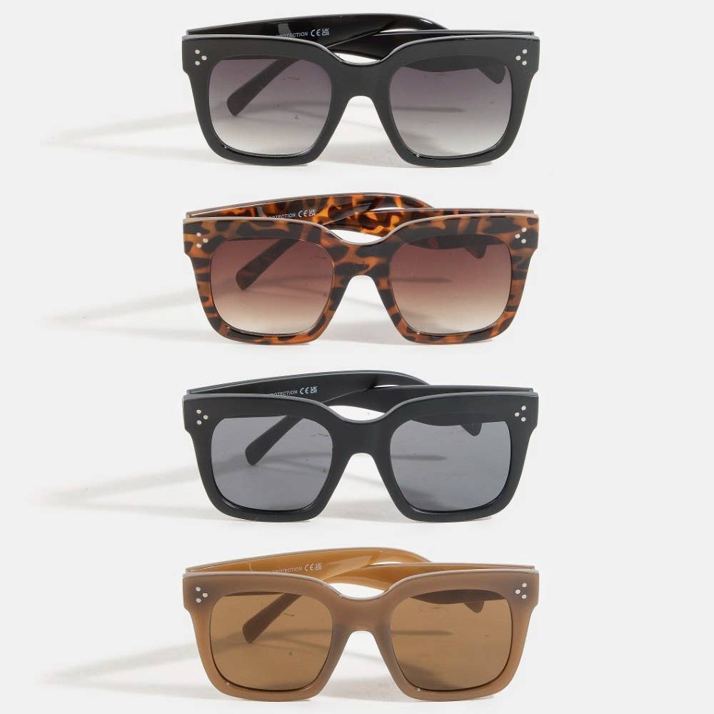 Square Frame Acetate Sunglasses