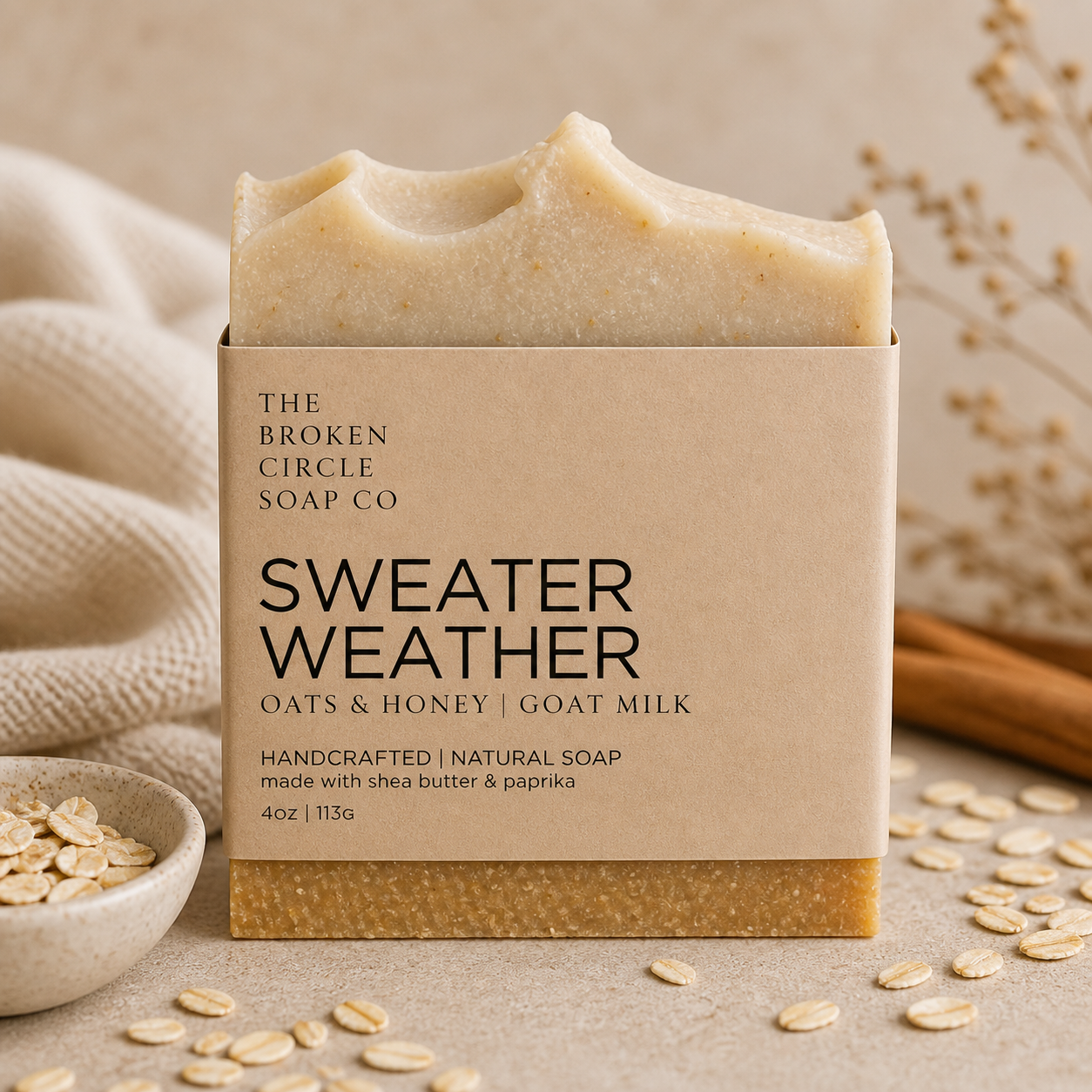 Sweater Weather | Oatmeal Milk Honey Soap | Goat Milk Bar