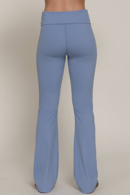 Run the Race Fold-Over Flare Leggings
