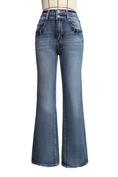 Retro Western Back Pocket Embroidered Jeans