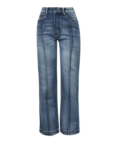Promise Line Stitch Detail Straight Jeans