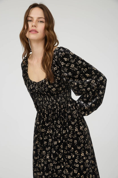 Eden Grace Floral Midi Dress