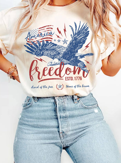 AMERICA FREEDOM EAGLE GRAPHIC TSHIRTS