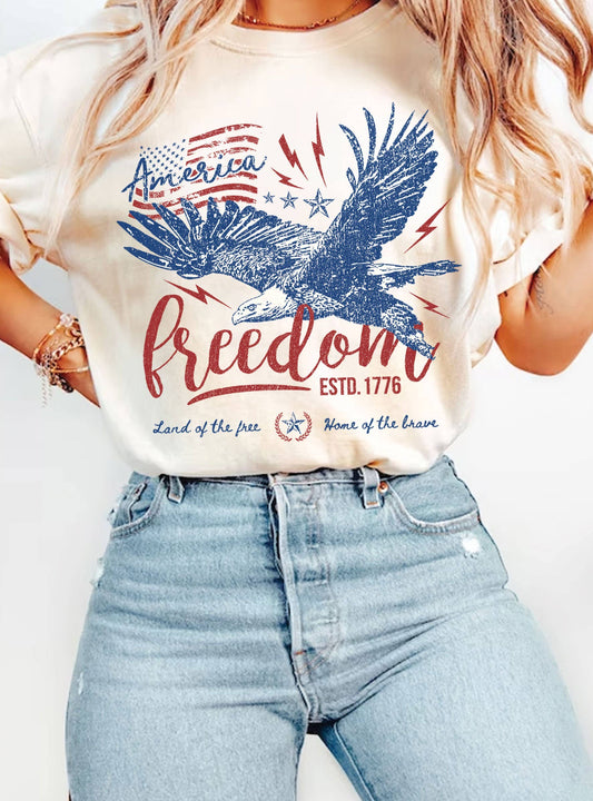 AMERICA FREEDOM EAGLE GRAPHIC TSHIRTS