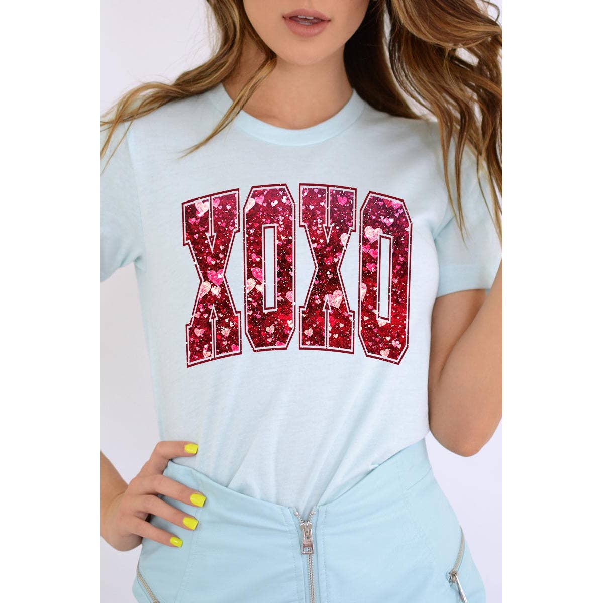 Sweetheart XOXO Valentine Tee Faux Sequin
