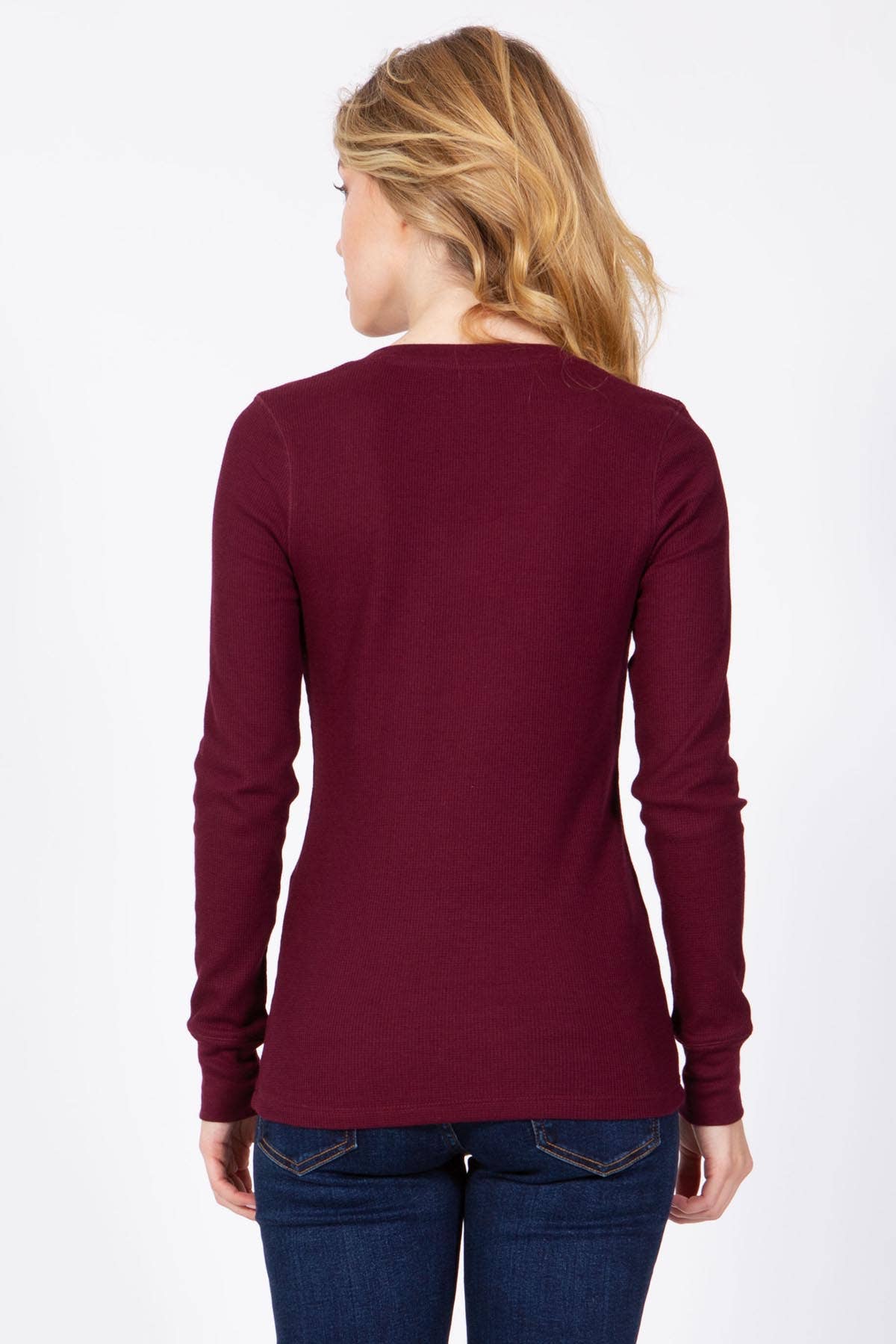 Everyday Essential Thermal V-Neck Long Sleeve Tee