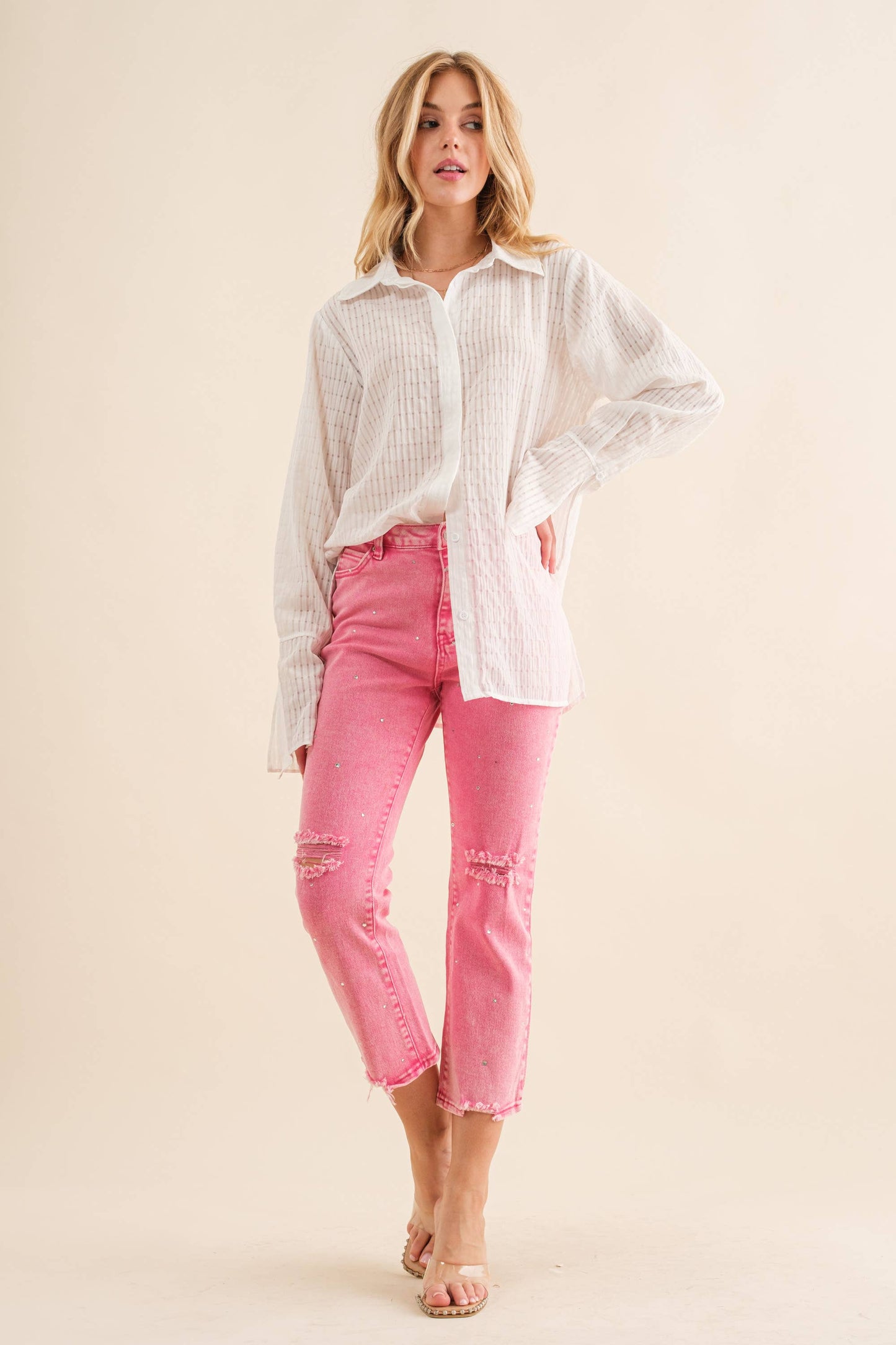 Crowned in Splendor Rhinestone Jeans