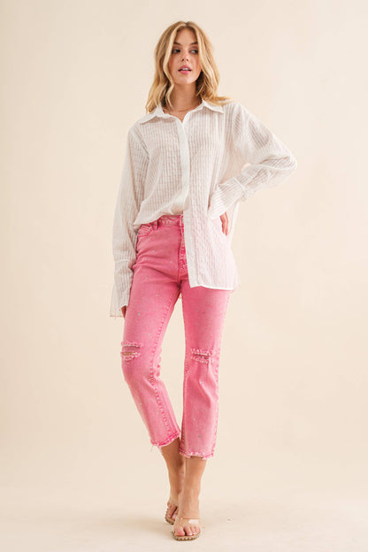 Crowned in Splendor Rhinestone Jeans