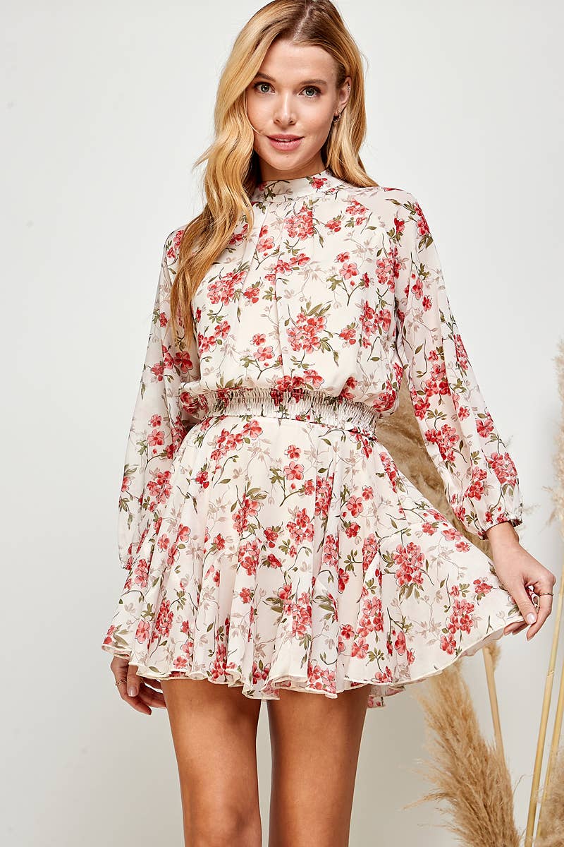 Radiant Grace Floral /blouse / cropped