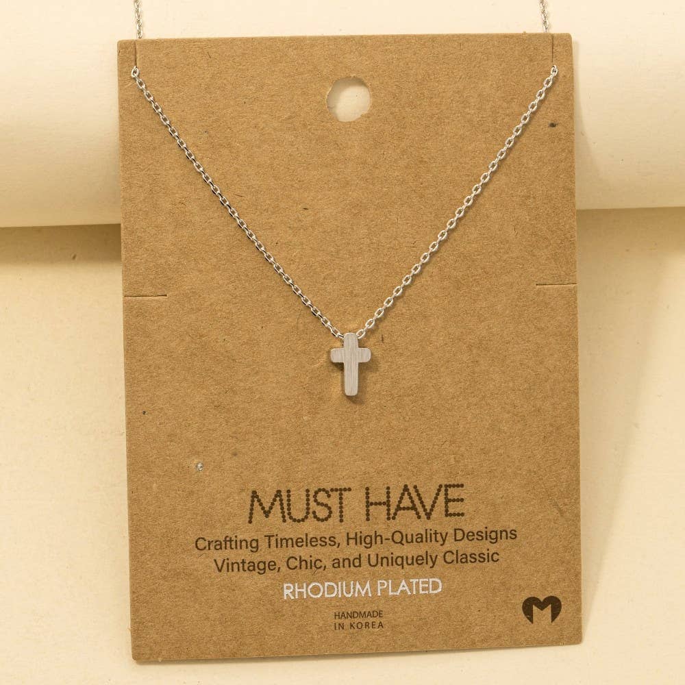 Dainty Mini Cross Pendant Necklace