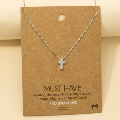 Dainty Mini Cross Pendant Necklace