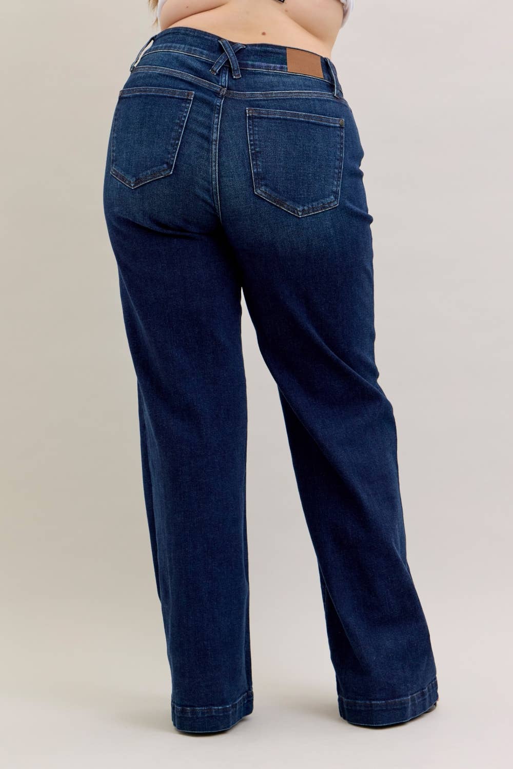 Judy Blue HW Trouser Wide Leg -LONG - PLUS