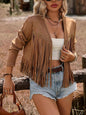 Desert Bloom Studded Fringe Jacket