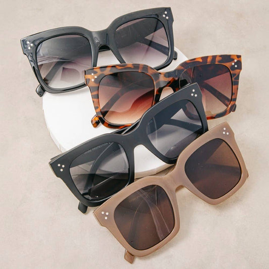 Square Frame Acetate Sunglasses