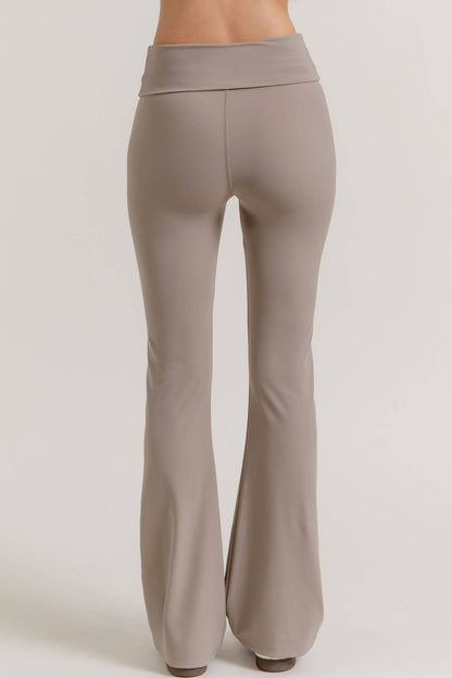 Run the Race Fold-Over Flare Leggings