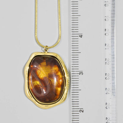 Tortoise Shell Faith Pendant Necklace