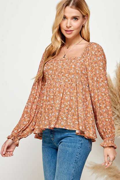 Seraphina Smocked Babydoll Top