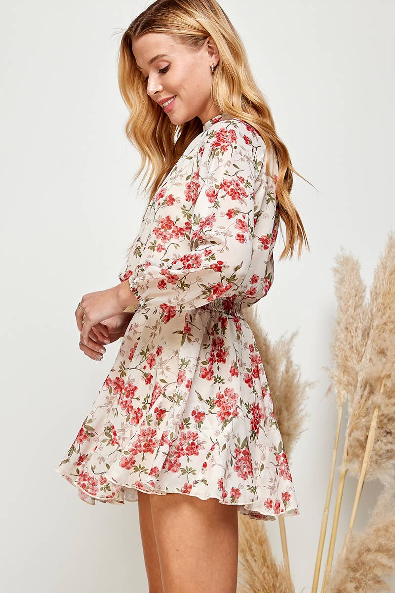 Radiant Grace Floral /blouse / cropped